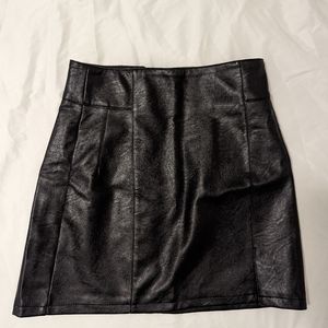 Topshop Faux Leather Skirt